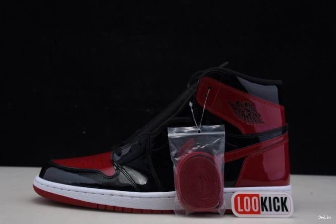 Bmlin High Jordan Patent 555088-063 OG Air 1 Bred 0808